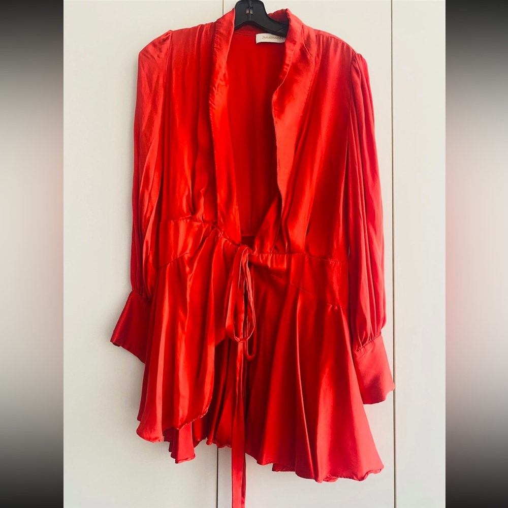 Zimmerman classic wrap dress poppy red